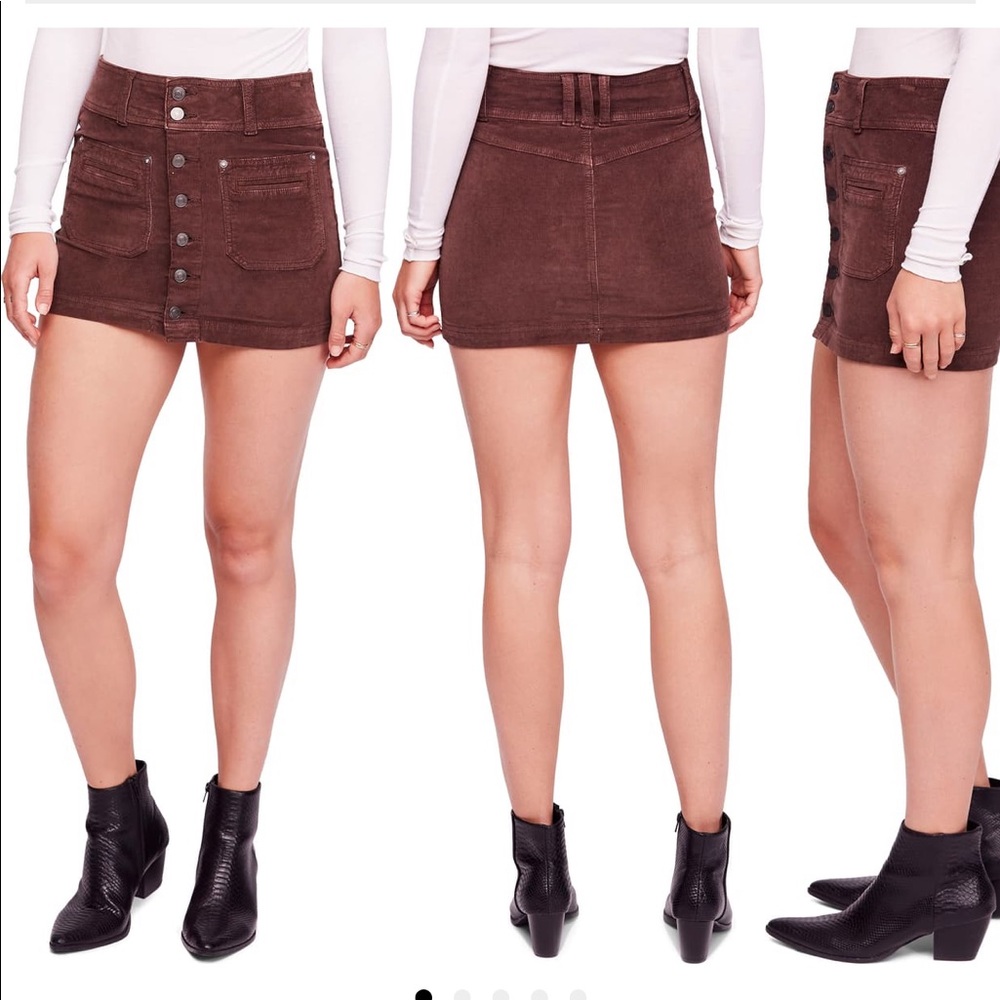 Free People | Chocolate Mini Skirt W28